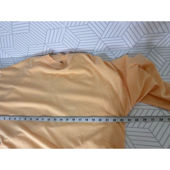 We the Free People Size Large Be Free Long Sleeve Relaxed Fit Tunic Top Orange - Picture 6 of 10